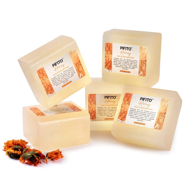 Pifito Honey Melt and Pour Soap Base (5 lb) â”‚ Bulk Premium 100% Natural Glycerin Soap Base â”‚ Luxurious Soap Making Supplies - Image 1